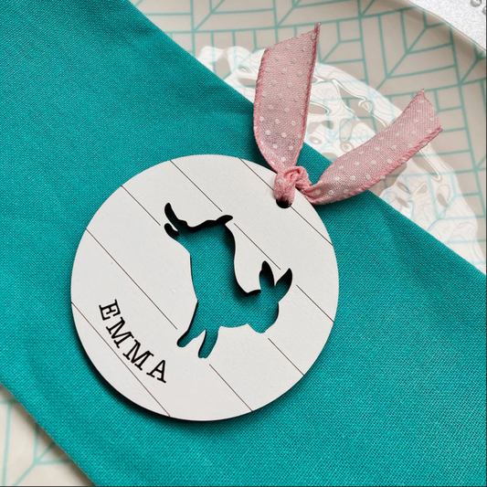 Shiplap Bunny Gift Tag "Personalized"