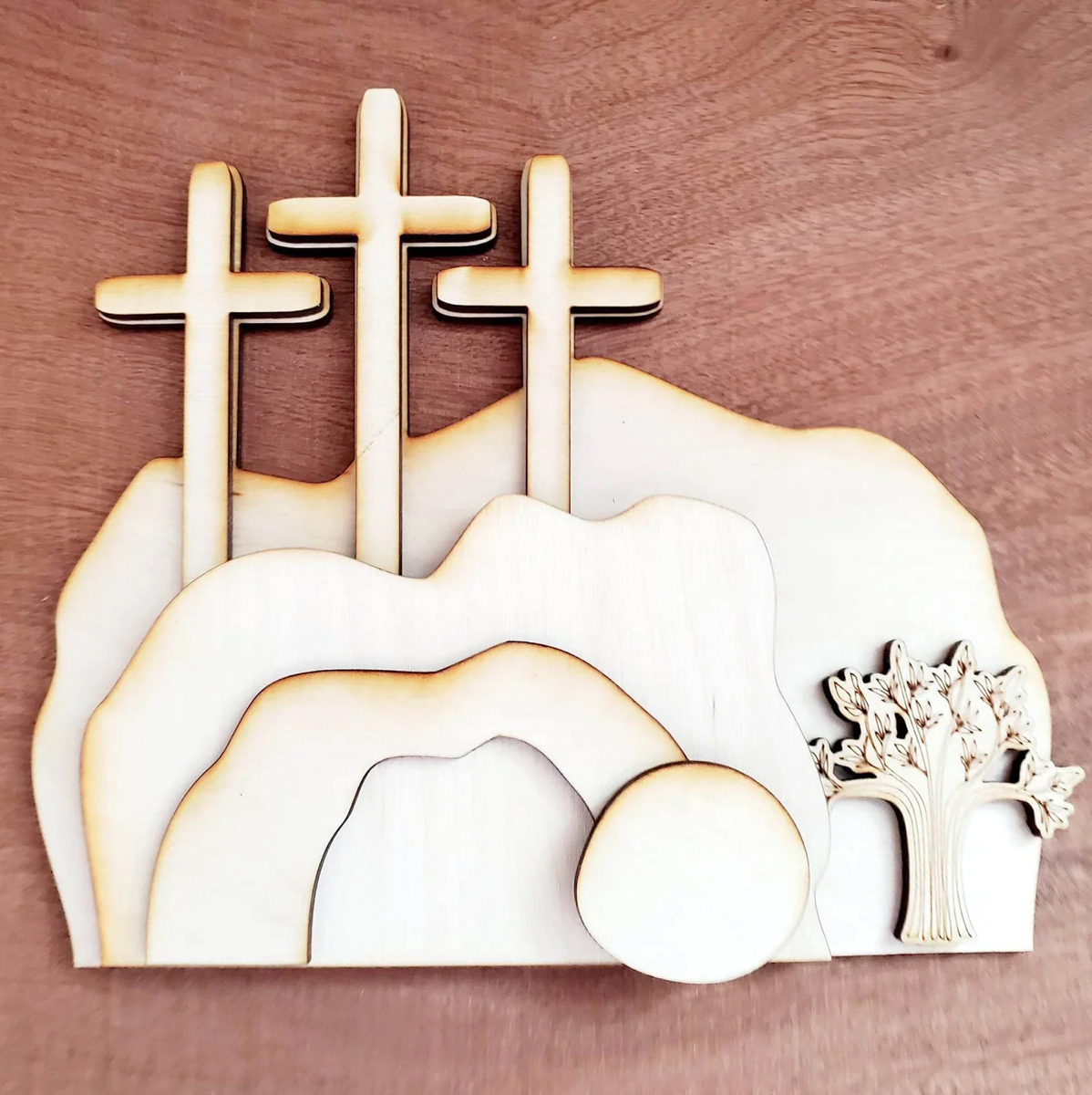 Layered Tomb Easter Sign