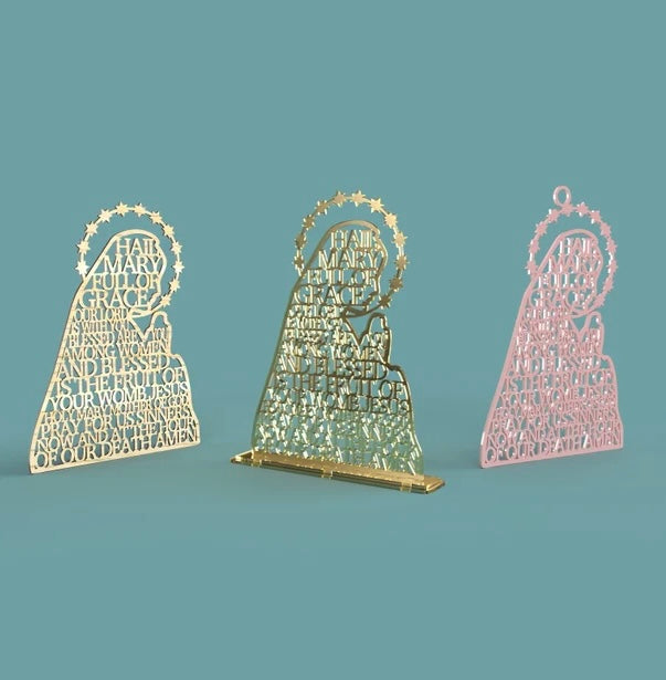 Hail Mary 3D Silhouette & Prayer