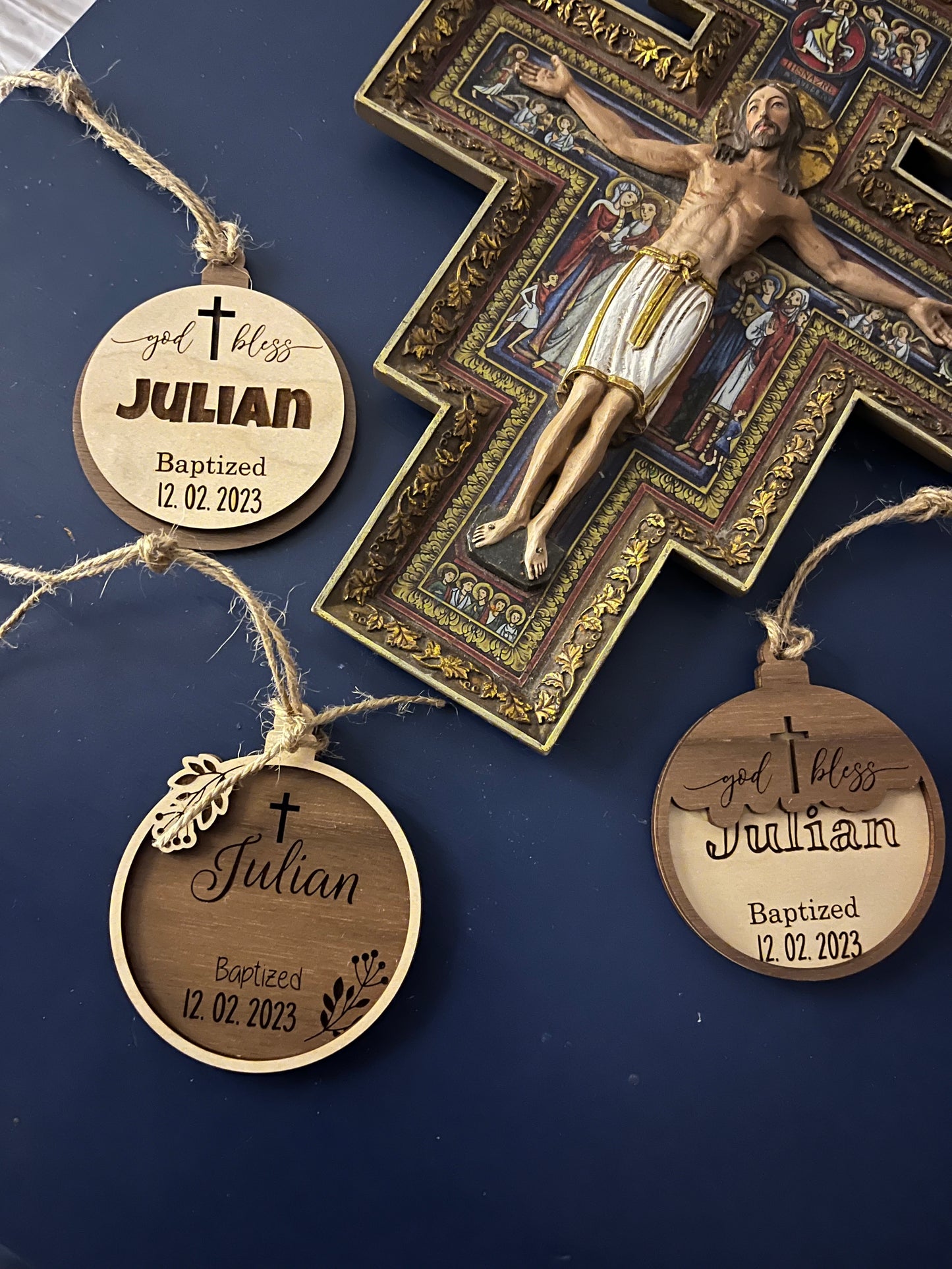Custom Sacramental Ornament Trio