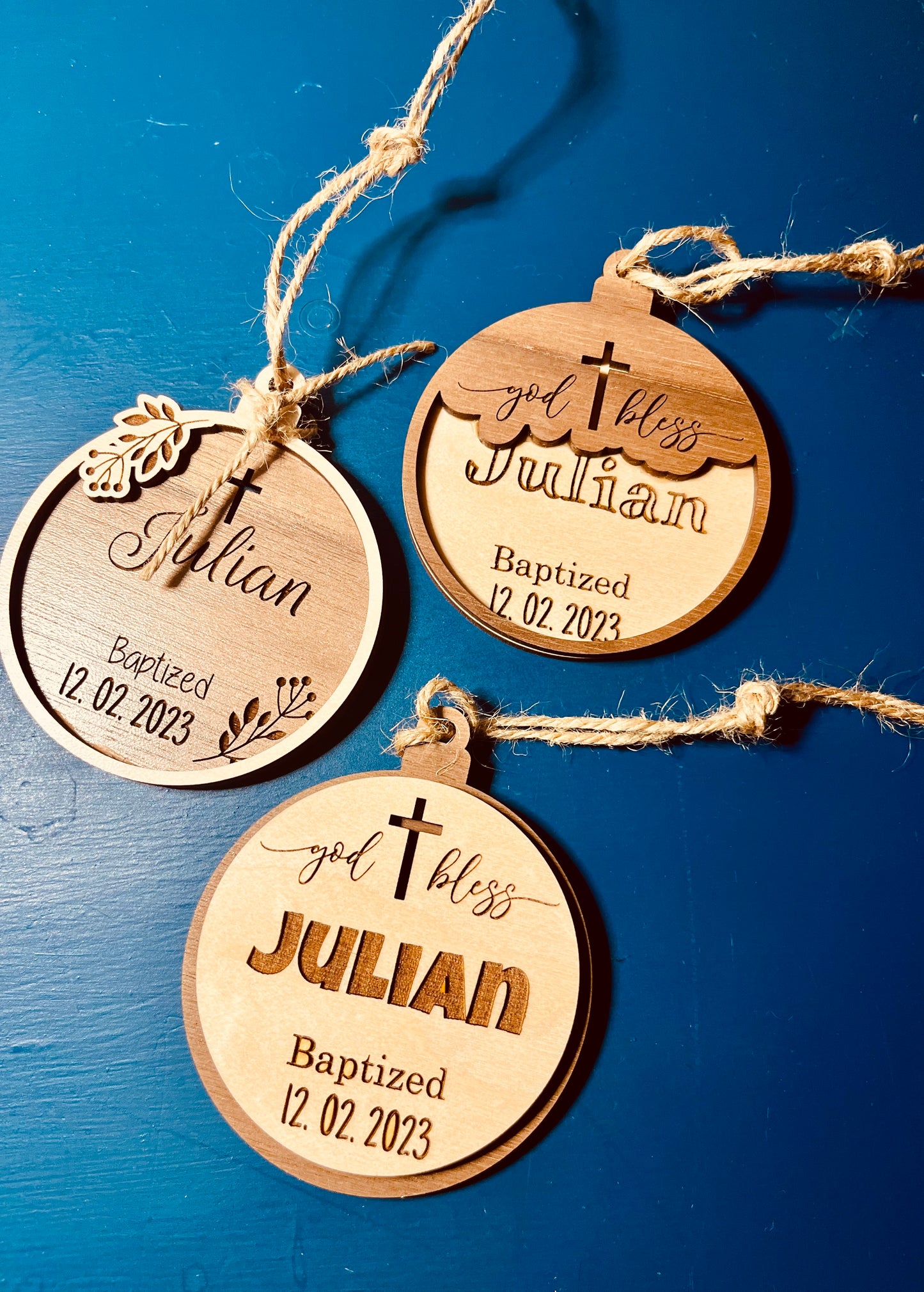 Custom Sacramental Ornament Trio