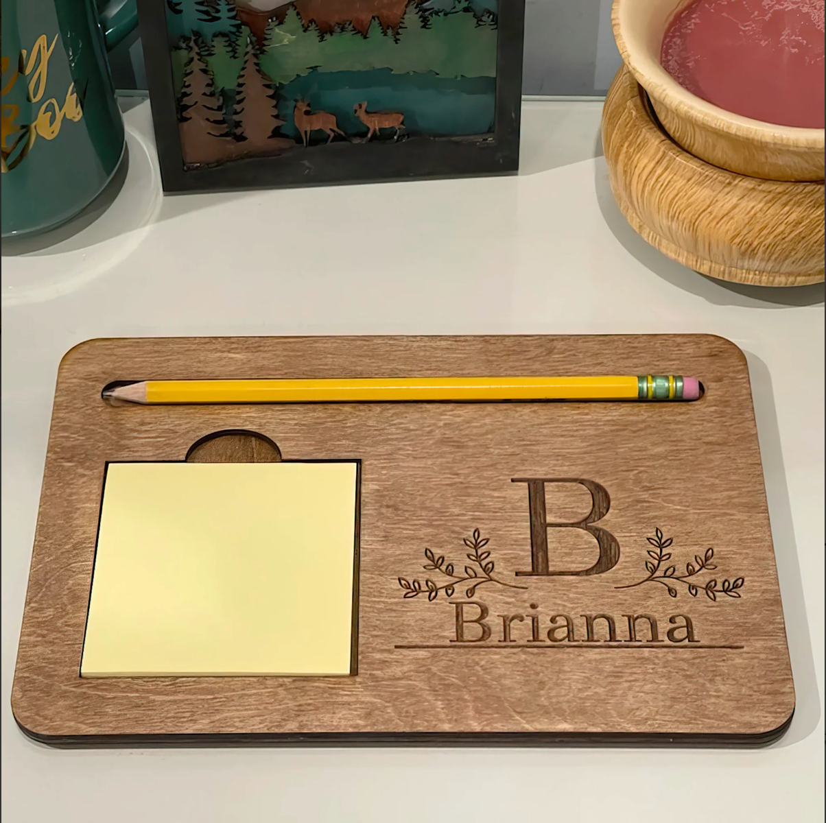 Personalized Sticky Note & Executive Pen Holder