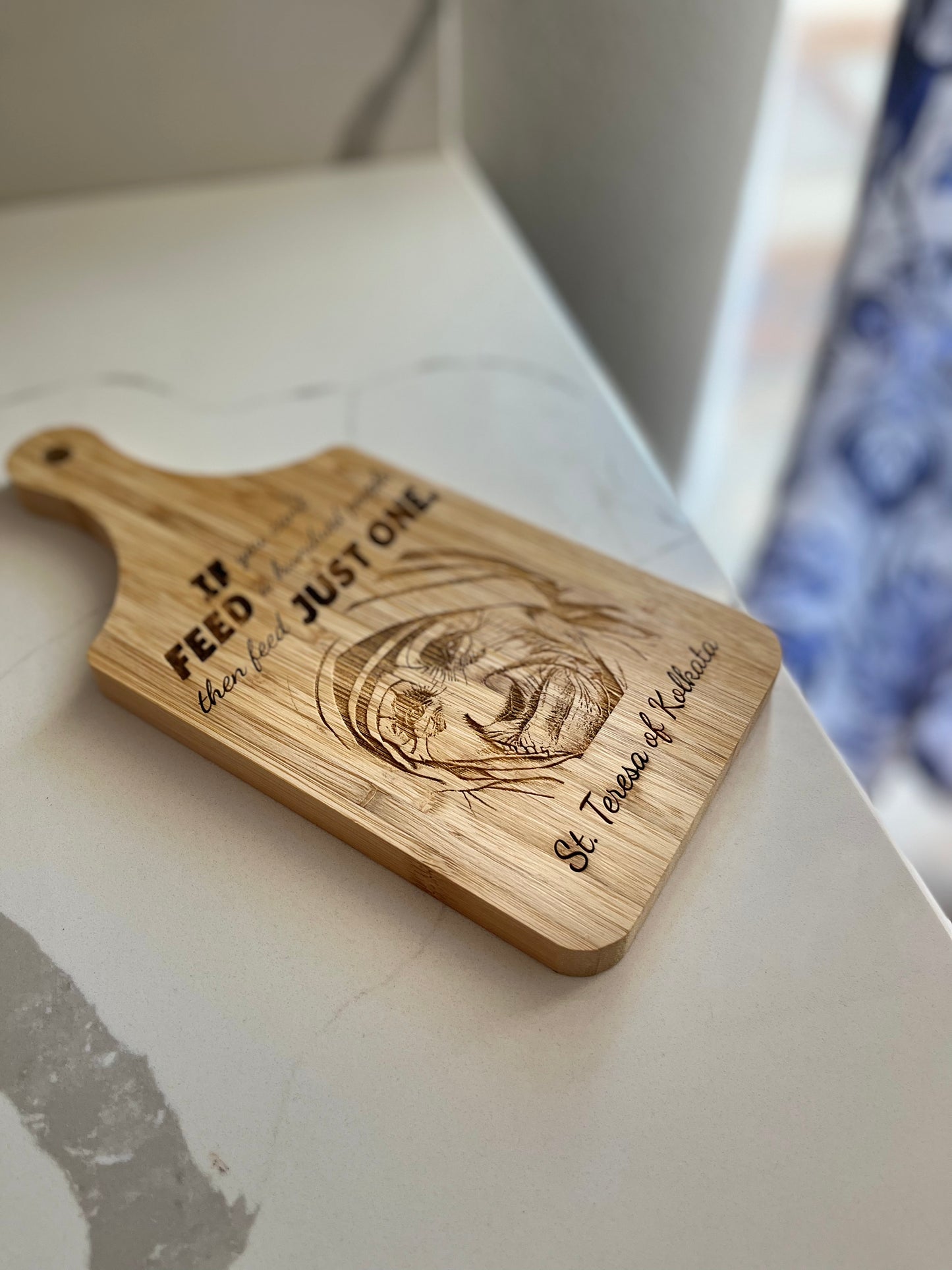 St. Teresa of Kolkata Handle Cutting Board