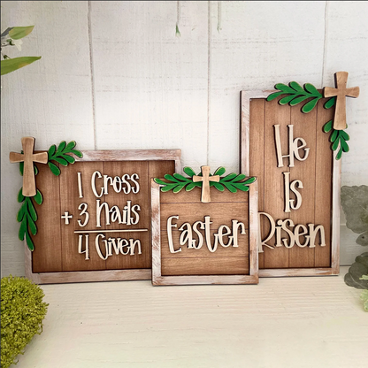 3 Piece Easter Signs