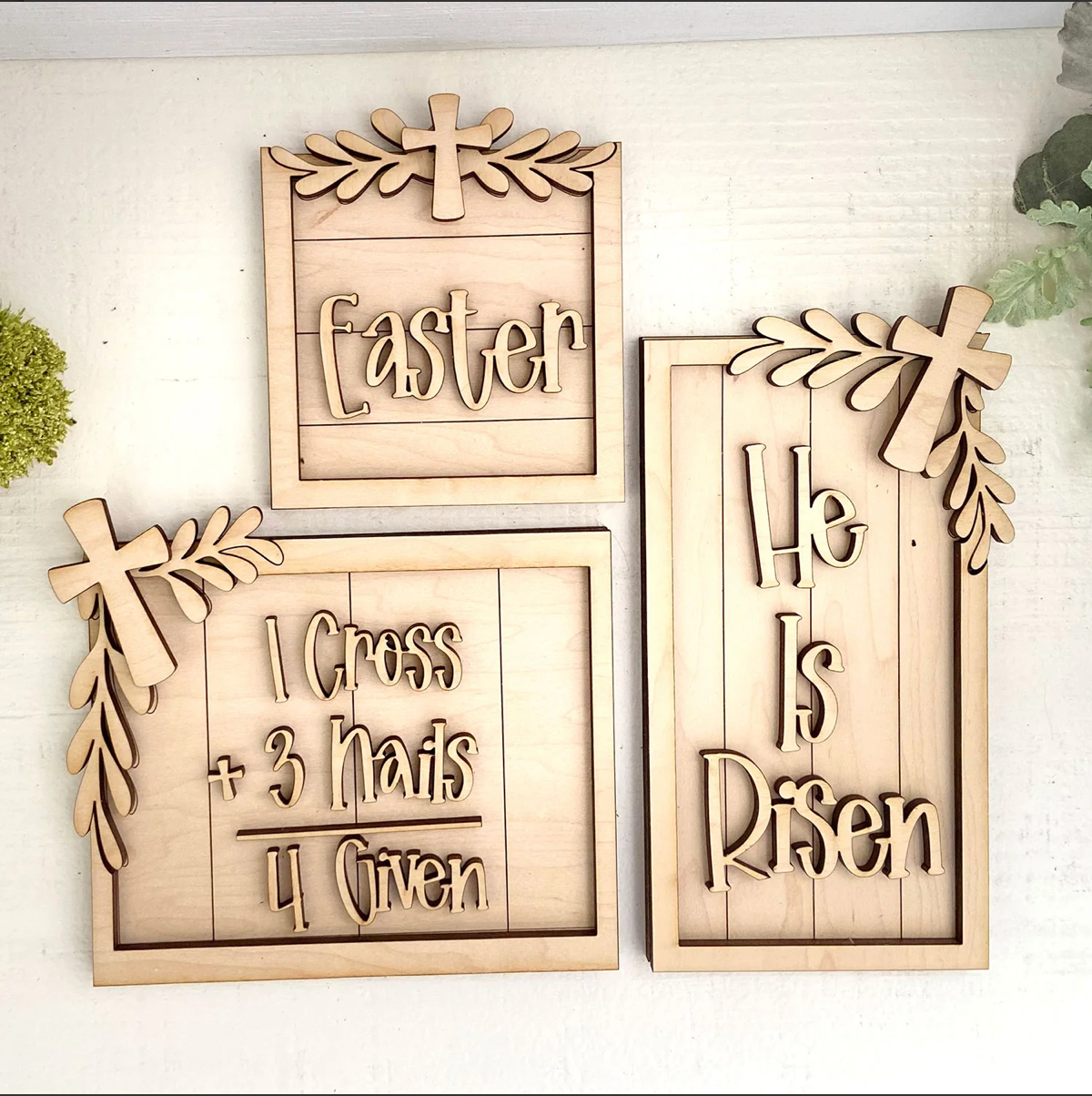 3 Piece Easter Signs