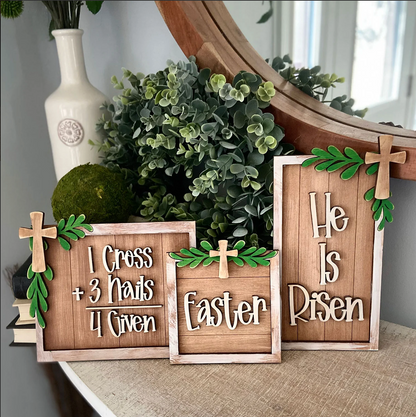 3 Piece Easter Signs