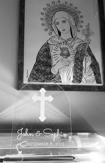 Acrylic Engraved Cake Topper & Sacramental Keepsake