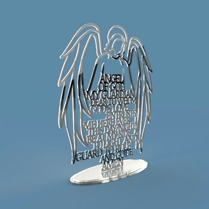 3D Guardian Angel Sculpture & Prayer