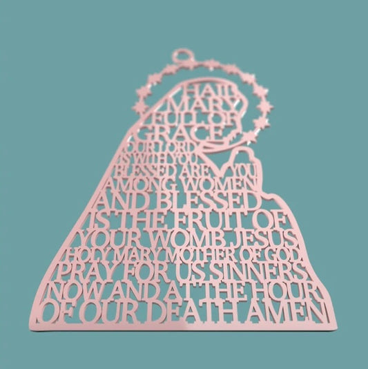 Hail Mary 3D Silhouette & Prayer
