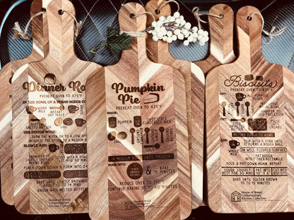 Custom Recipe Board Engraving