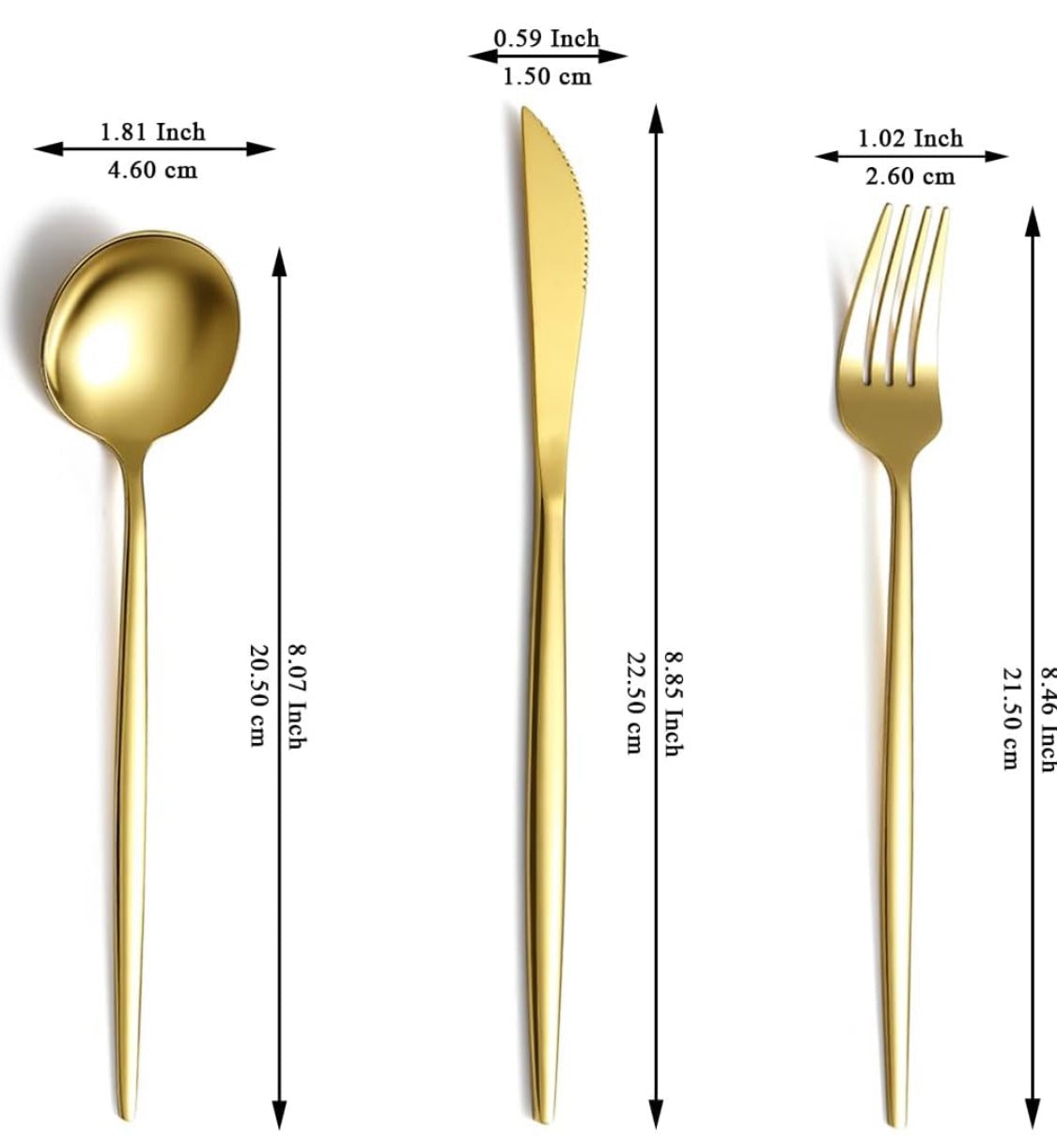 Upscale Golden Titanium Flatware