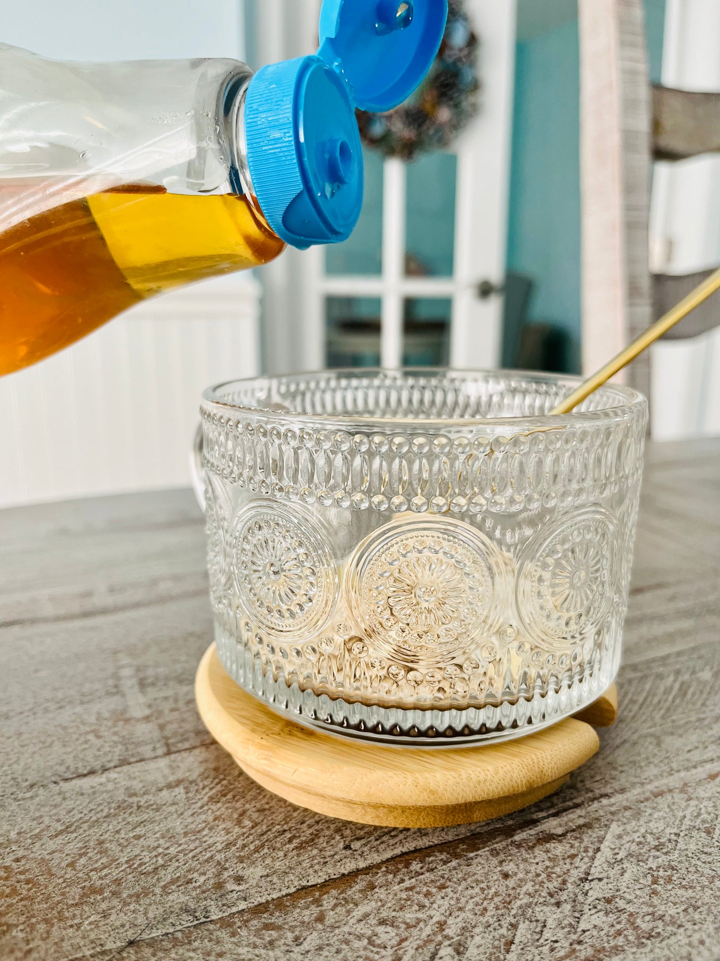 *Personalized* Lidded Glass Mug & Spoon