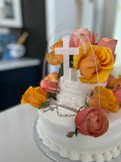 Acrylic Engraved Cake Topper & Sacramental Keepsake