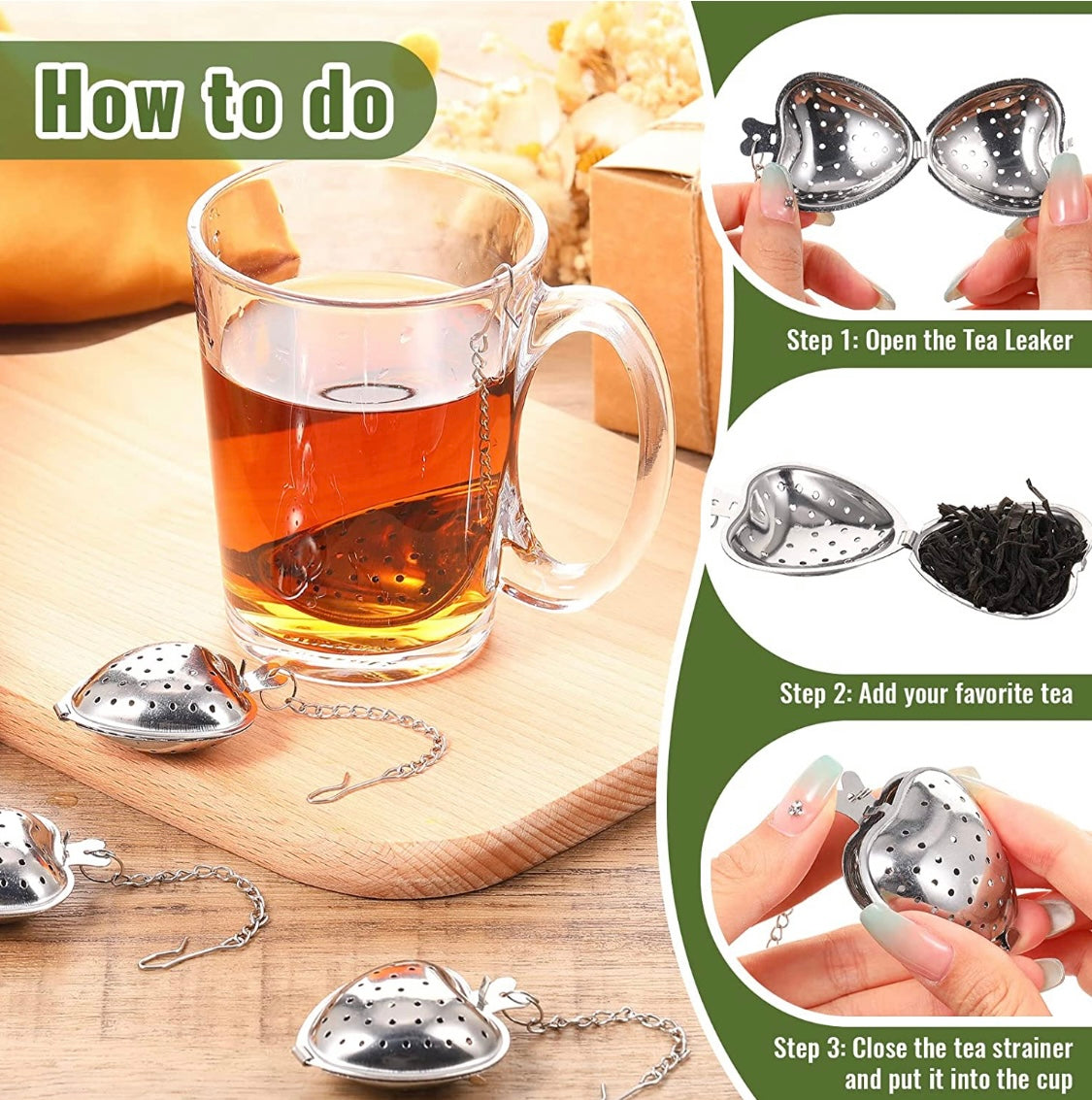 Sacred Heart Tea Strainer