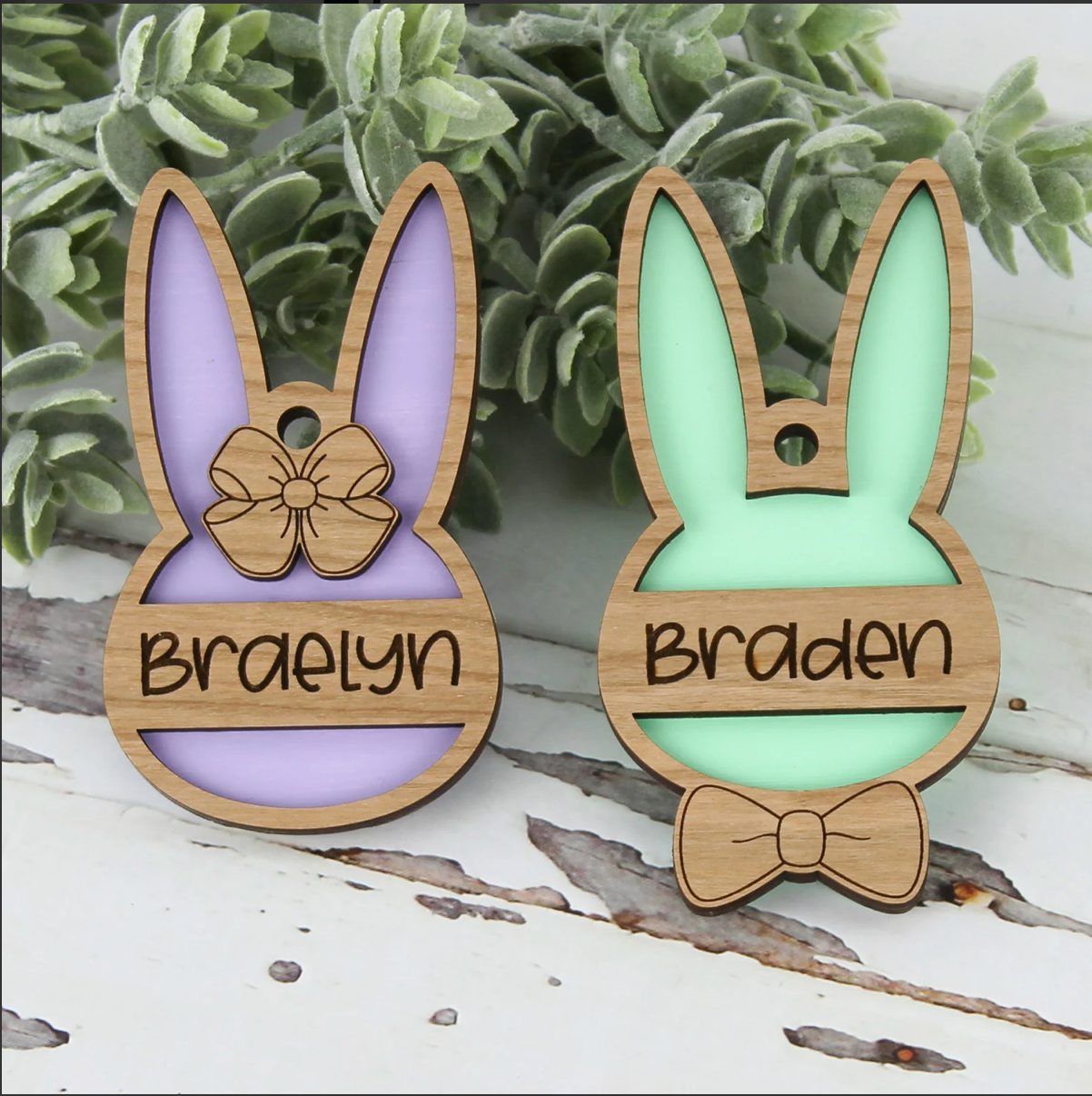 Bunny Bows & Bowties His/Her Gift Tag *Personalized*