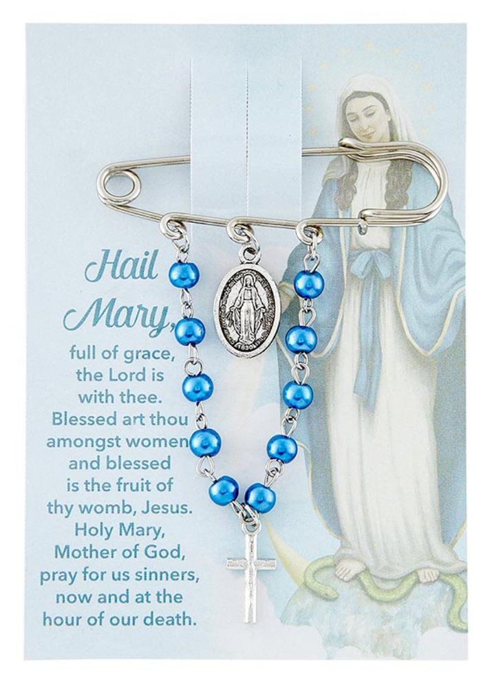 Miraculous One-Decade Rosary Baby Brooch