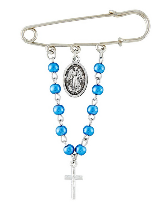 Miraculous One-Decade Rosary Baby Brooch