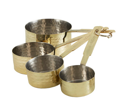 Hammered Gold Measuring Cups