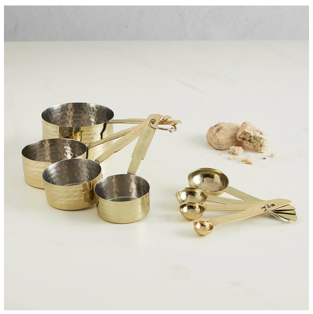 Hammered Gold Measuring Cups