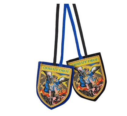 Quis ut Deus- St. Michael Woven "Shield" Scapular