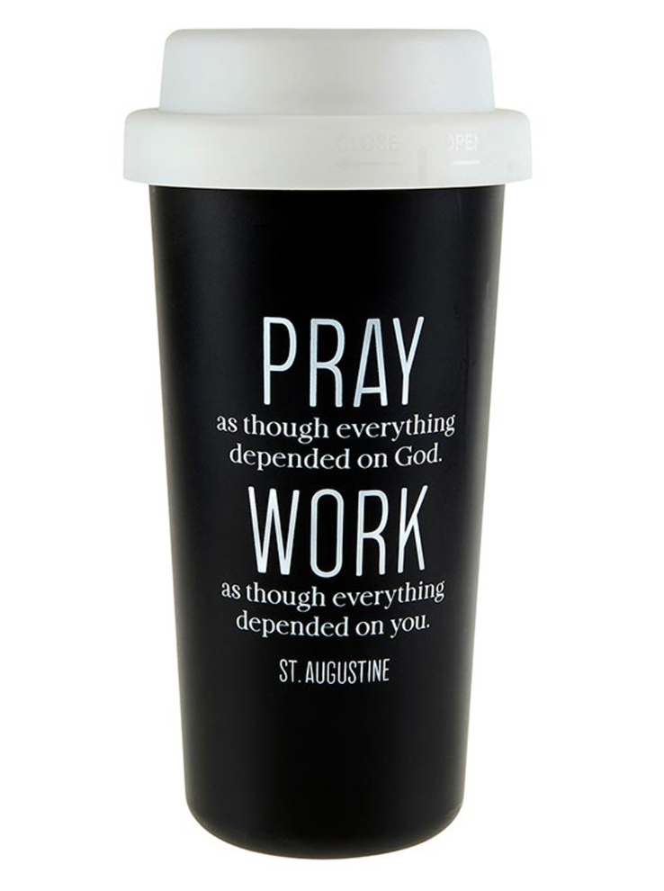 Pray & Work Travel Coffee Tumbler