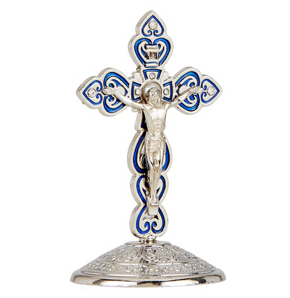 Blue Standing Crucifix