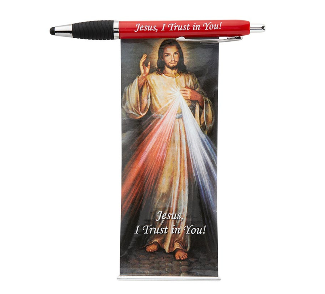 Jesus I Trust In You- Divine Mercy Banner Stylus & Pen