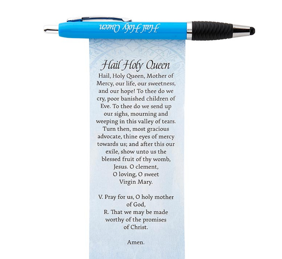 Hail Holy Queen-Blessed Mother Banner Stylus & Pen