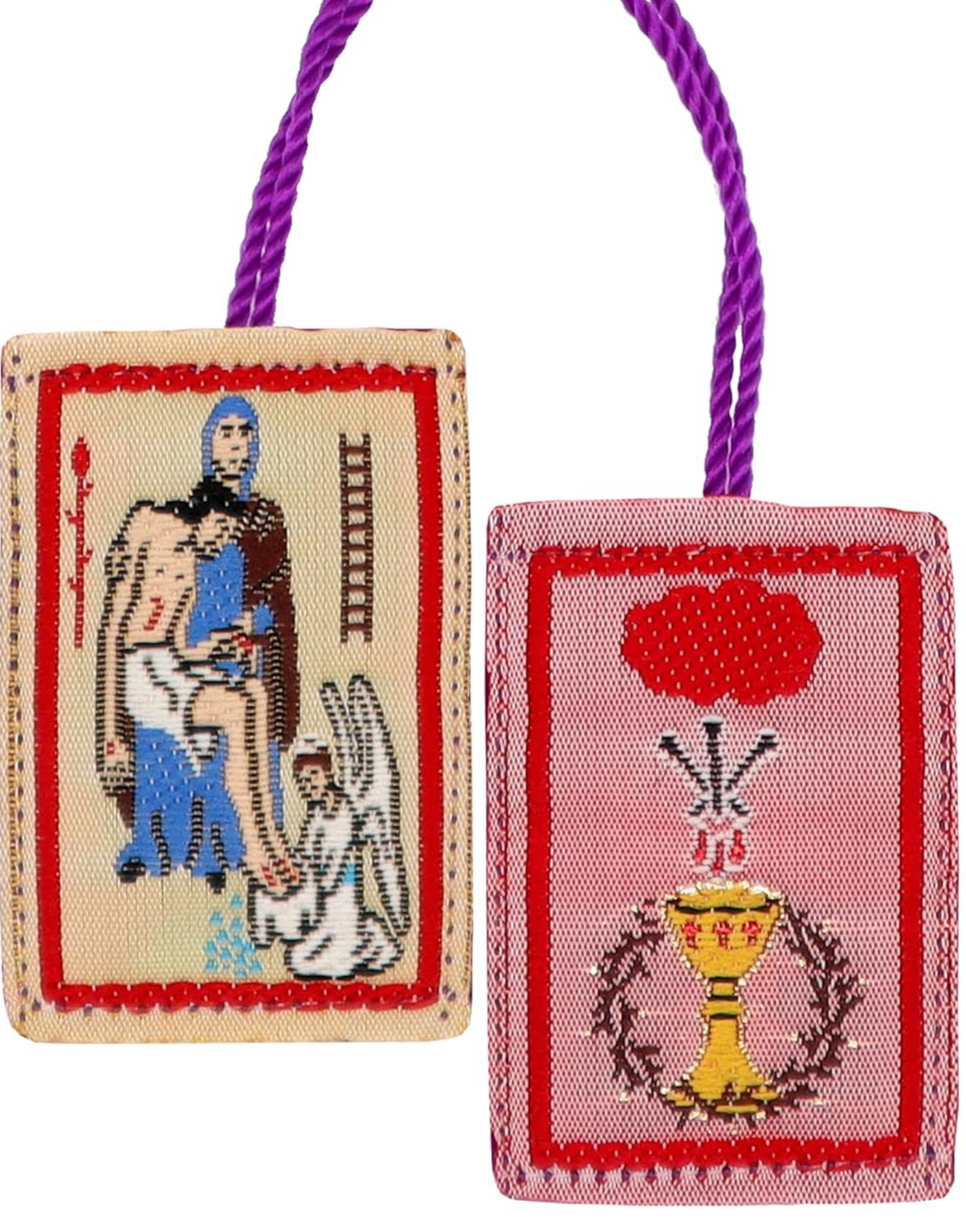 Tiny Purple Scapular of Benediction & Protection