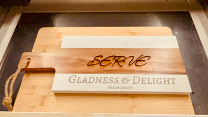 "SERVE" Marble & Acacia Wood- Dessert Charcuterie Boards